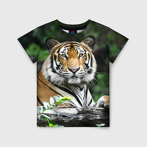 Детская футболка Тигр в джунглях / 3D-принт – фото 1