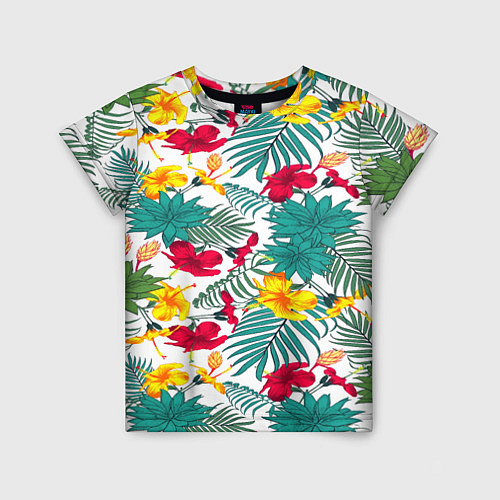 Детская футболка Тропический узор / 3D-принт – фото 1