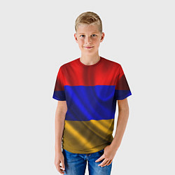 Футболка детская Флаг Армения, цвет: 3D-принт — фото 2