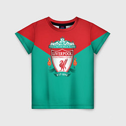 Футболка детская Liverpool: Green style, цвет: 3D-принт