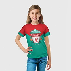 Футболка детская Liverpool: Green style, цвет: 3D-принт — фото 2