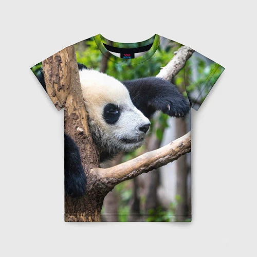 Детская футболка Бамбуковый медведь / 3D-принт – фото 1