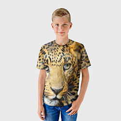 Футболка детская Улыбка леопарда, цвет: 3D-принт — фото 2