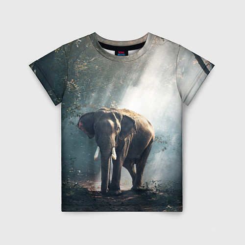 Детская футболка Слон в лесу / 3D-принт – фото 1