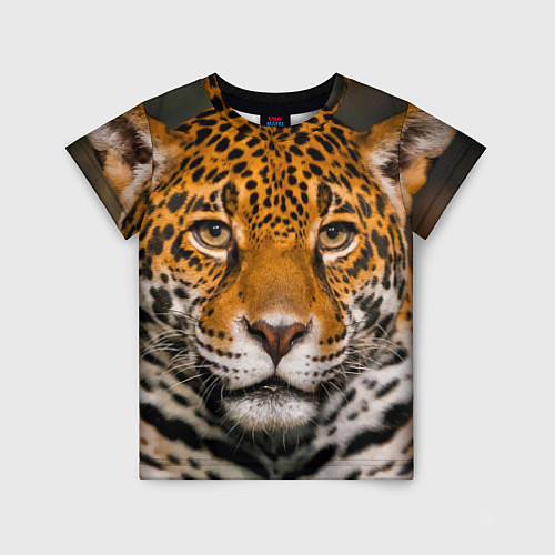 Детская футболка Взгляд ягуара / 3D-принт – фото 1