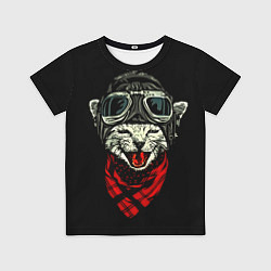 Футболка детская Котэ хипстер, цвет: 3D-принт