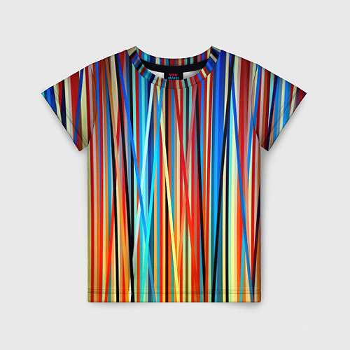 Детская футболка Colored stripes / 3D-принт – фото 1