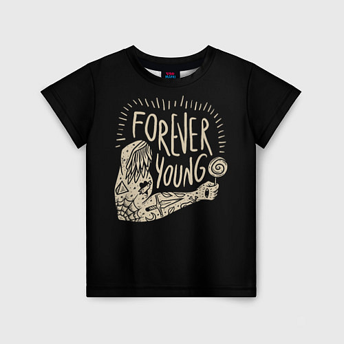 Детская футболка Forever young / 3D-принт – фото 1