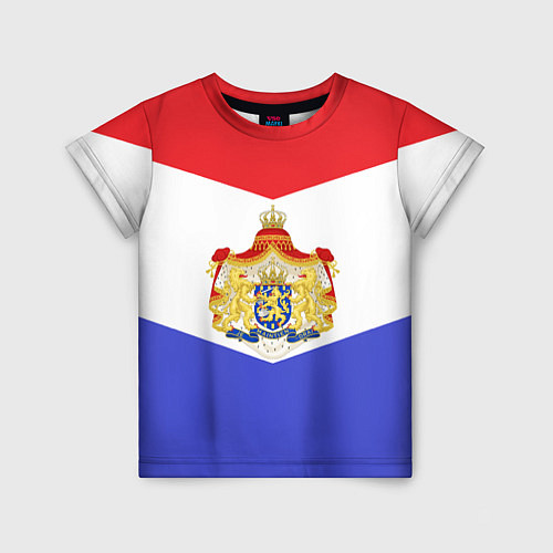 Детская футболка Флаг и герб Голландии / 3D-принт – фото 1