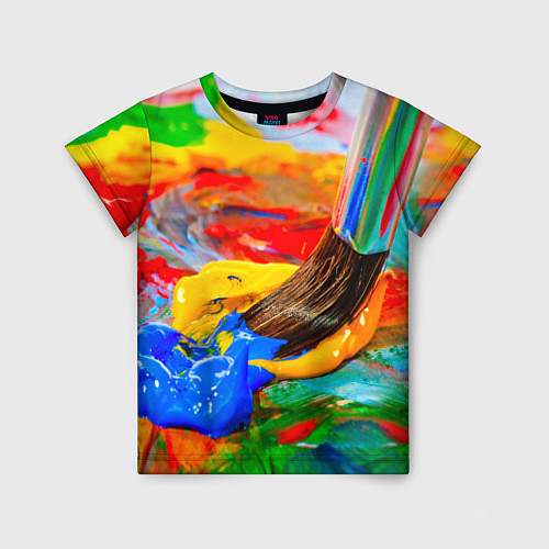 Детская футболка Краски / 3D-принт – фото 1