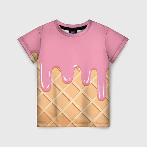 Детская футболка Я Клубничный Рожок / 3D-принт – фото 1