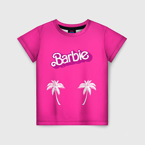 Детская футболка Barbie пальмы / 3D-принт – фото 1