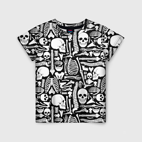 Детская футболка Кости / 3D-принт – фото 1