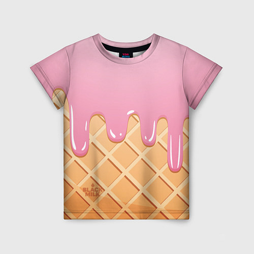 Детская футболка Мороженое Black Milk / 3D-принт – фото 1