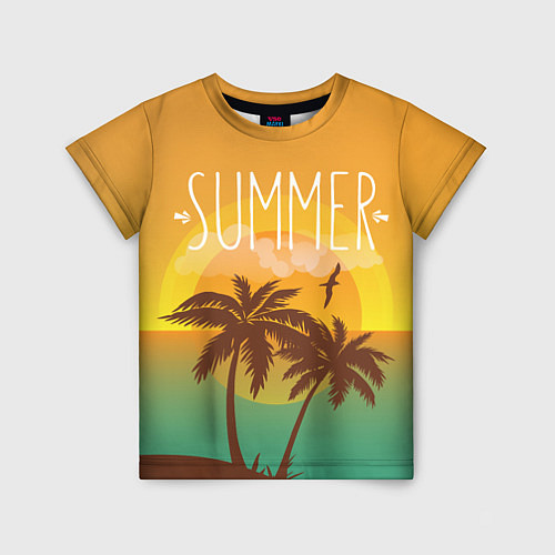 Детская футболка Летний пляж / 3D-принт – фото 1