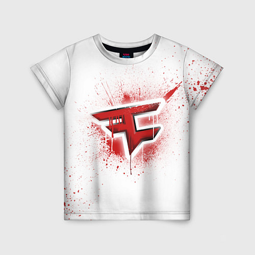 Детская футболка FaZe Clan: White collection / 3D-принт – фото 1