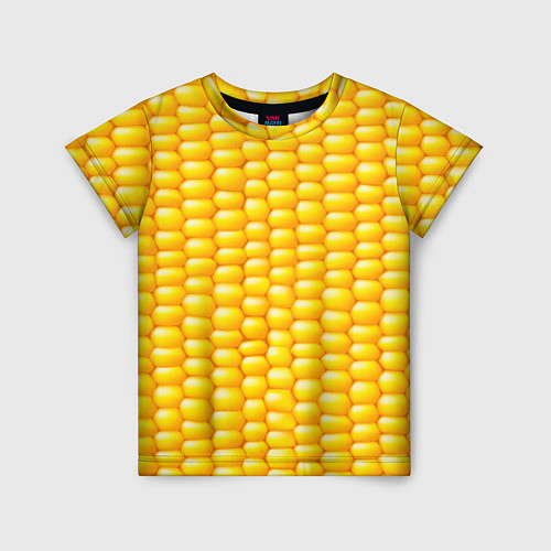 Детская футболка Сладкая вареная кукуруза / 3D-принт – фото 1