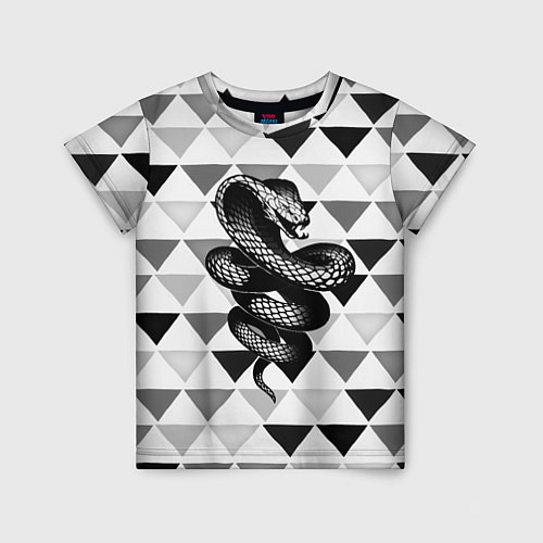 Детская футболка Snake Geometric / 3D-принт – фото 1