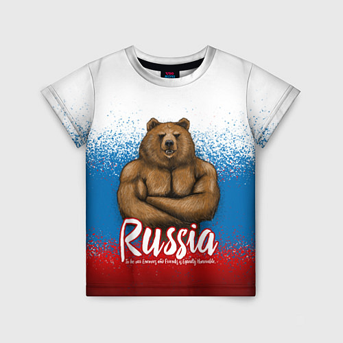 Детская футболка Russian Bear / 3D-принт – фото 1