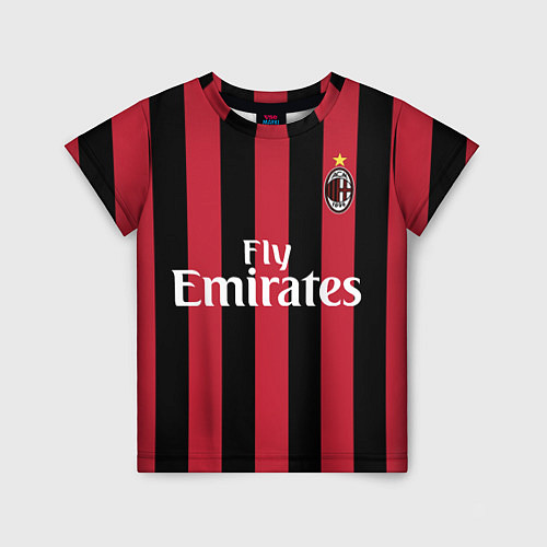 Детская футболка Milan FC: Form 2018 / 3D-принт – фото 1
