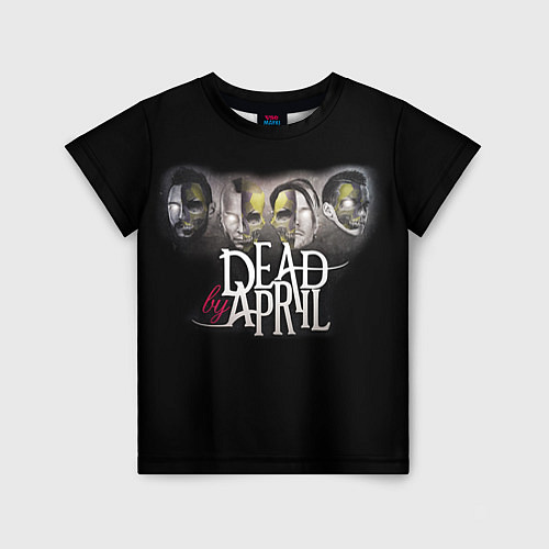 Детская футболка Dead by April: Faces / 3D-принт – фото 1