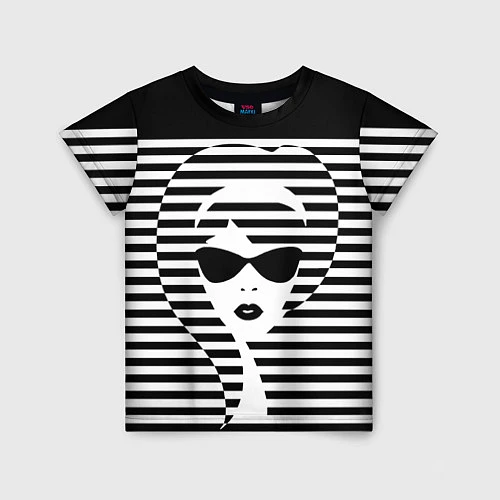 Детская футболка Pop art girl / 3D-принт – фото 1