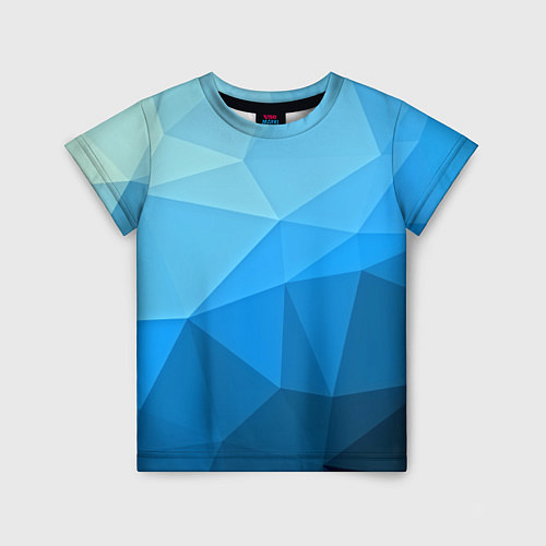 Детская футболка Geometric blue / 3D-принт – фото 1
