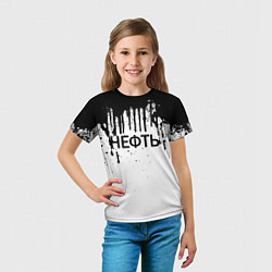 Футболка детская Нефть, цвет: 3D-принт — фото 2