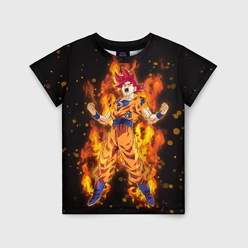 Детская футболка Fire Goku / 3D-принт – фото 1