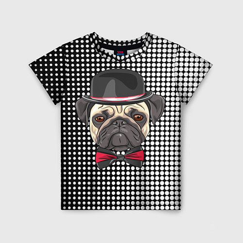 Детская футболка Mr Pug / 3D-принт – фото 1