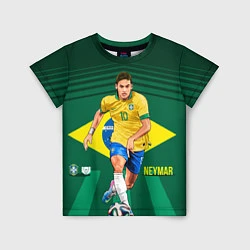 Футболка детская Neymar Brazilian, цвет: 3D-принт