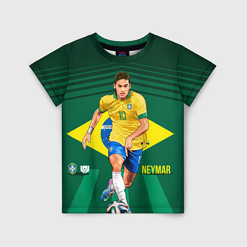 Детская футболка Neymar Brazilian / 3D-принт – фото 1