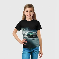 Футболка детская Призрачный Ford Mustang, цвет: 3D-принт — фото 2