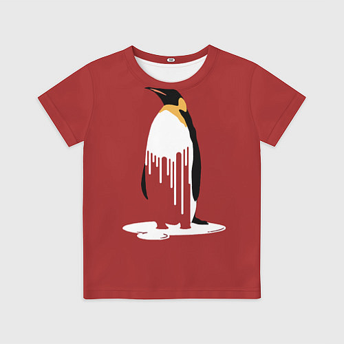Детская футболка Расплавленный пингвин / 3D-принт – фото 1