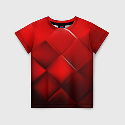 Футболка детская Red squares, цвет: 3D-принт