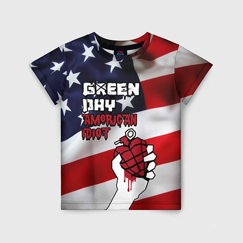 Детская футболка Green Day American Idiot / 3D-принт – фото 1
