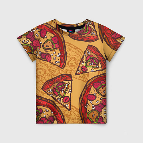 Детская футболка Пицца / 3D-принт – фото 1
