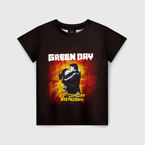 Детская футболка Поцелуй Green Day / 3D-принт – фото 1