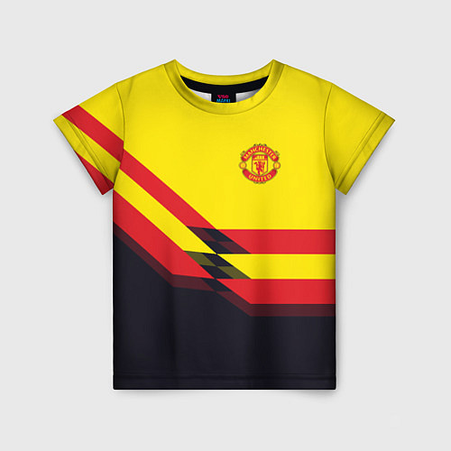 Детская футболка Man United FC: Yellow style / 3D-принт – фото 1