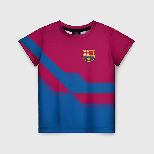 Детская футболка Barcelona FC: Blue style / 3D-принт – фото 1