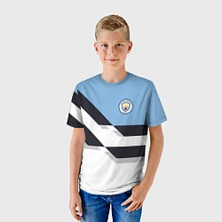 Футболка детская Manchester City FC: White style, цвет: 3D-принт — фото 2