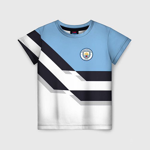 Детская футболка Manchester City FC: White style / 3D-принт – фото 1