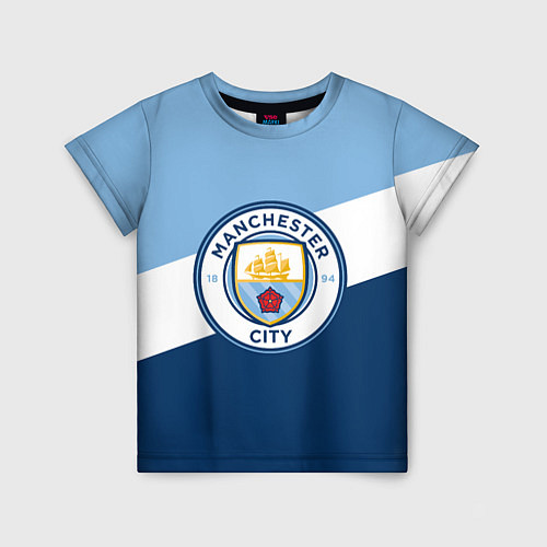 Детская футболка FC Manchester City: Colors / 3D-принт – фото 1