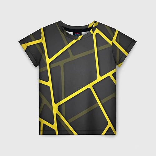 Детская футболка Желтая сетка / 3D-принт – фото 1