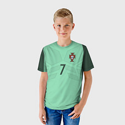 Футболка детская Сборная Португалии: Роналду ЧМ-2018, цвет: 3D-принт — фото 2
