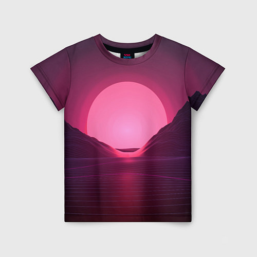 Детская футболка Cyber Sun / 3D-принт – фото 1