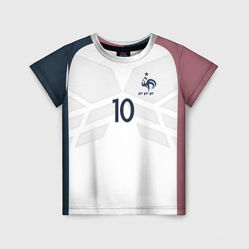 Детская футболка Сборная Франции: Бензема ЧМ-2018 / 3D-принт – фото 1
