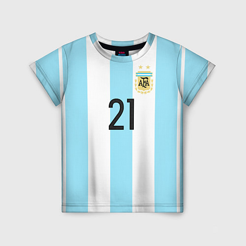 Детская футболка Сборная Аргентины: Диабола ЧМ-2018 / 3D-принт – фото 1