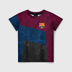 Детская футболка FC Barcelona: Dark polygons