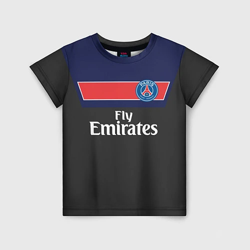 Детская футболка FC PSG: Fly Emirates / 3D-принт – фото 1
